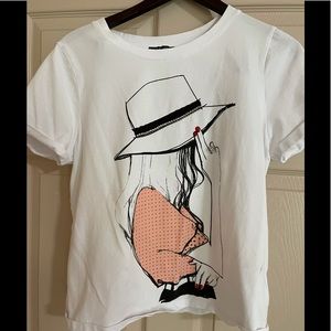 White cotton Leo&Ugo shirt has been worn once. It is adorable.